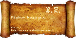 Miskov Reginald névjegykártya